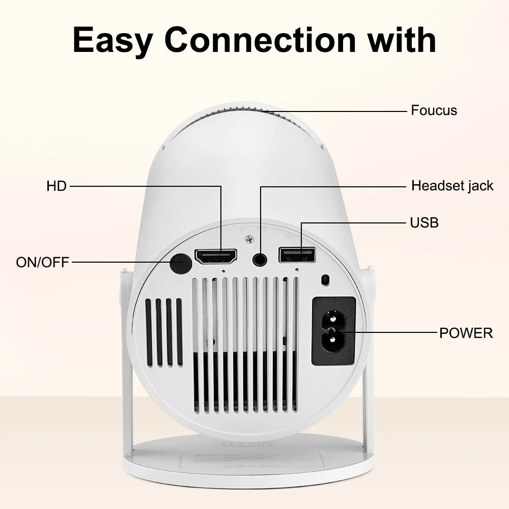 Progaga Projector 4K Android 11 WiFi 200 ANSI Allwinner H713 HY300 BT5.0 1080P Projetor