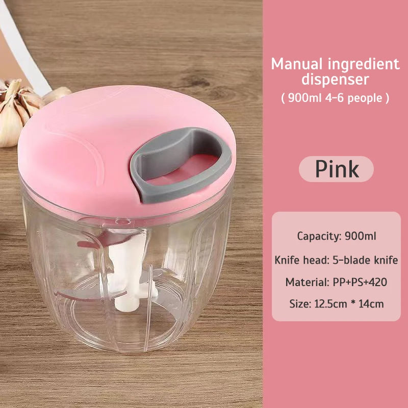 home gadgets Manual Meat Mincer Garlic Chopper Rotate Garlic Press Crusher Vegetable Onion Cutter Kitchen Cooking Accessories