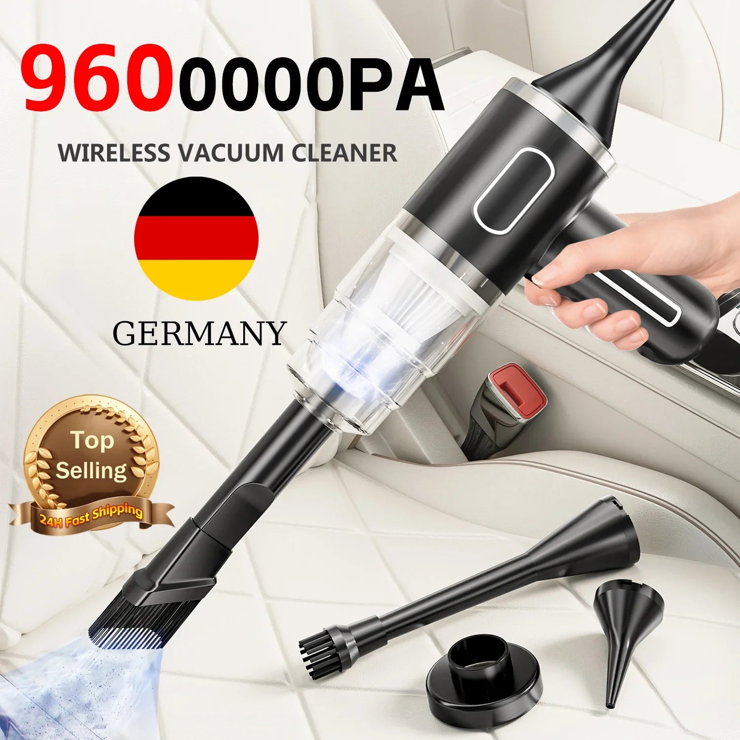 9600000Pa 5 in 1 Cordless Vacuum Cleaner Dust Collector Car Portable Robot Handheld Strong Suction Car Office Home Appliances