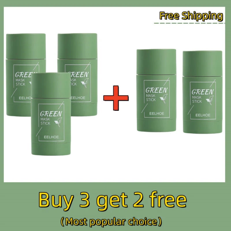 Green Tea Mask Stick Remove Blackhead Acne Dark Spot Face Deep Clean Purifying Clay Shrink Pore Oil Control Fine Korean SkinCare